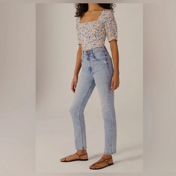 Favorite Daughter NWT Valentina Super High Rise Cigarette Jeans Malibu Clean